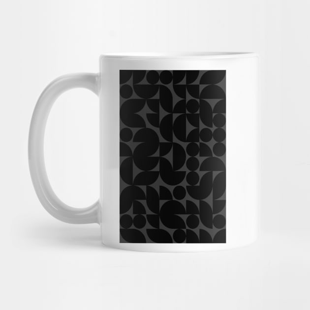 Black Colored Geometric Pattern - Shapes #7 by Trendy-Now